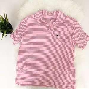 Vineyard Vines Pink Striped Polo XS